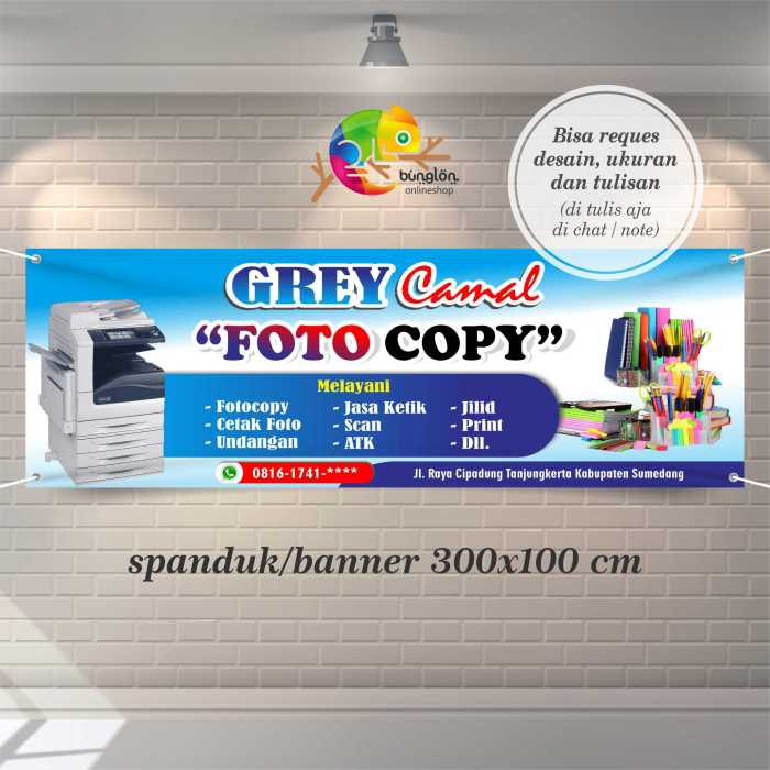 Contoh desain banner fotocopy