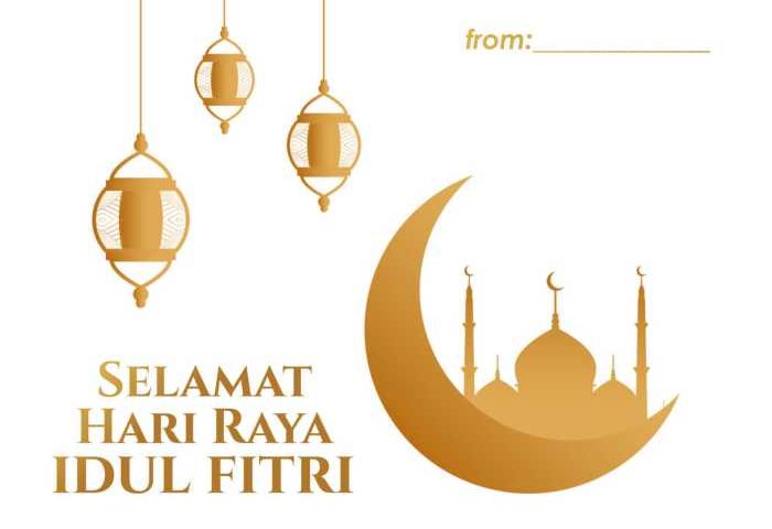 Desain contoh kartu ucapan idul fitri