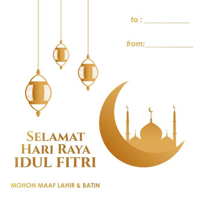 Desain contoh kartu ucapan idul fitri