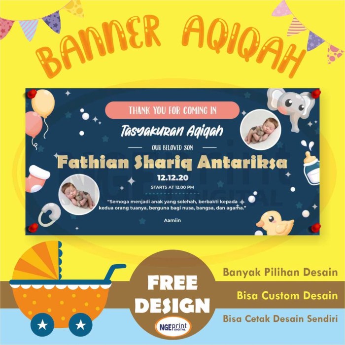 Contoh desain banner aqiqah