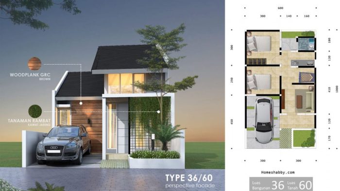 Contoh desain rumah minimalis type 36