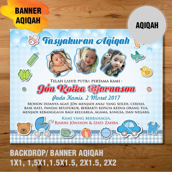 Contoh desain banner aqiqah