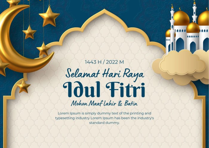 Desain contoh kartu ucapan idul fitri