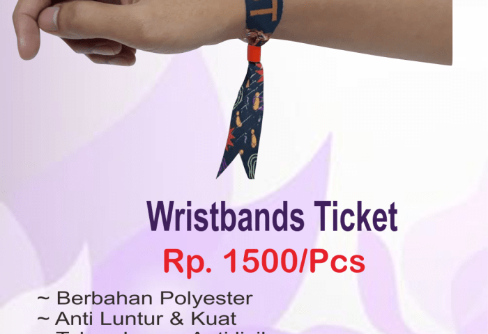 Contoh desain tiket gelang