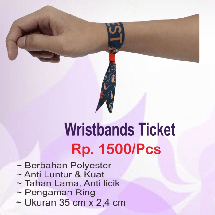 Contoh desain tiket gelang