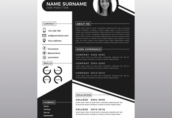 Contoh desain curriculum vitae yang menarik