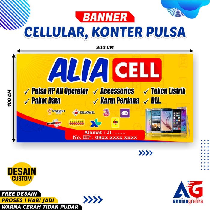 Contoh desain banner cellular