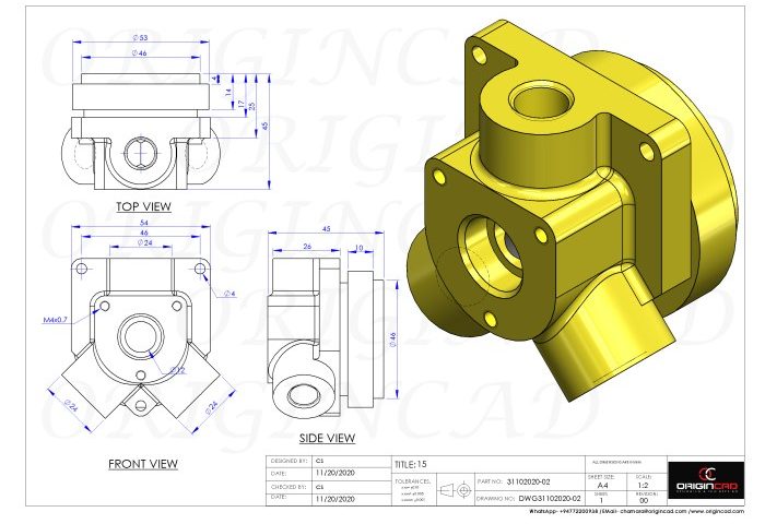 Contoh desain autocad 3d