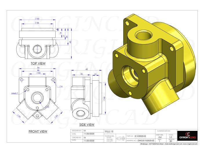 Contoh desain autocad 3d