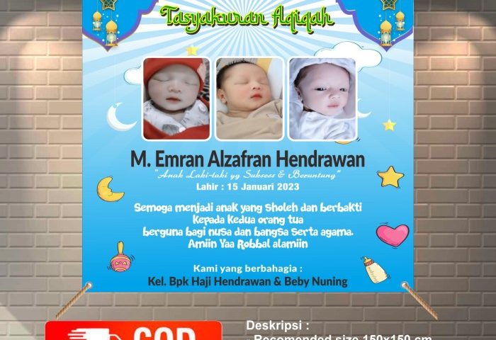 Contoh desain banner aqiqah