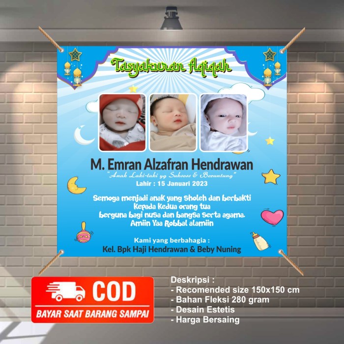 Contoh desain banner aqiqah